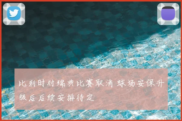 比利时对瑞典比赛取消 球场安保升级后后续安排待定